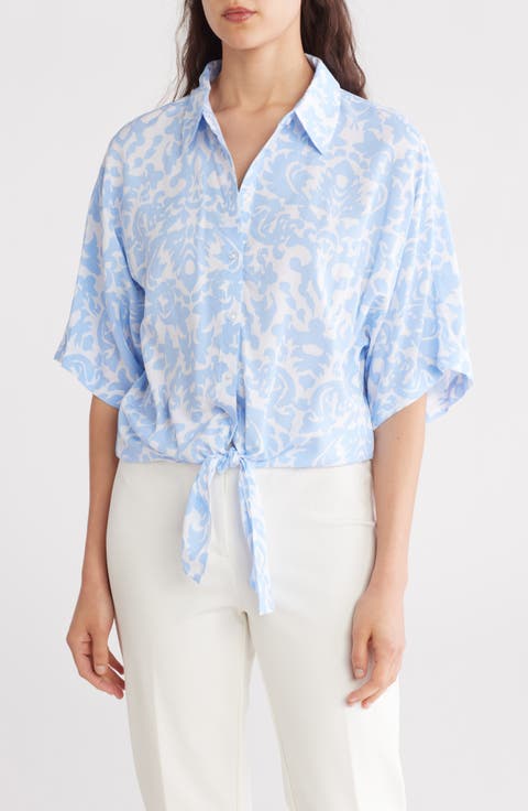 Dolman Sleeve Tie Hem Top