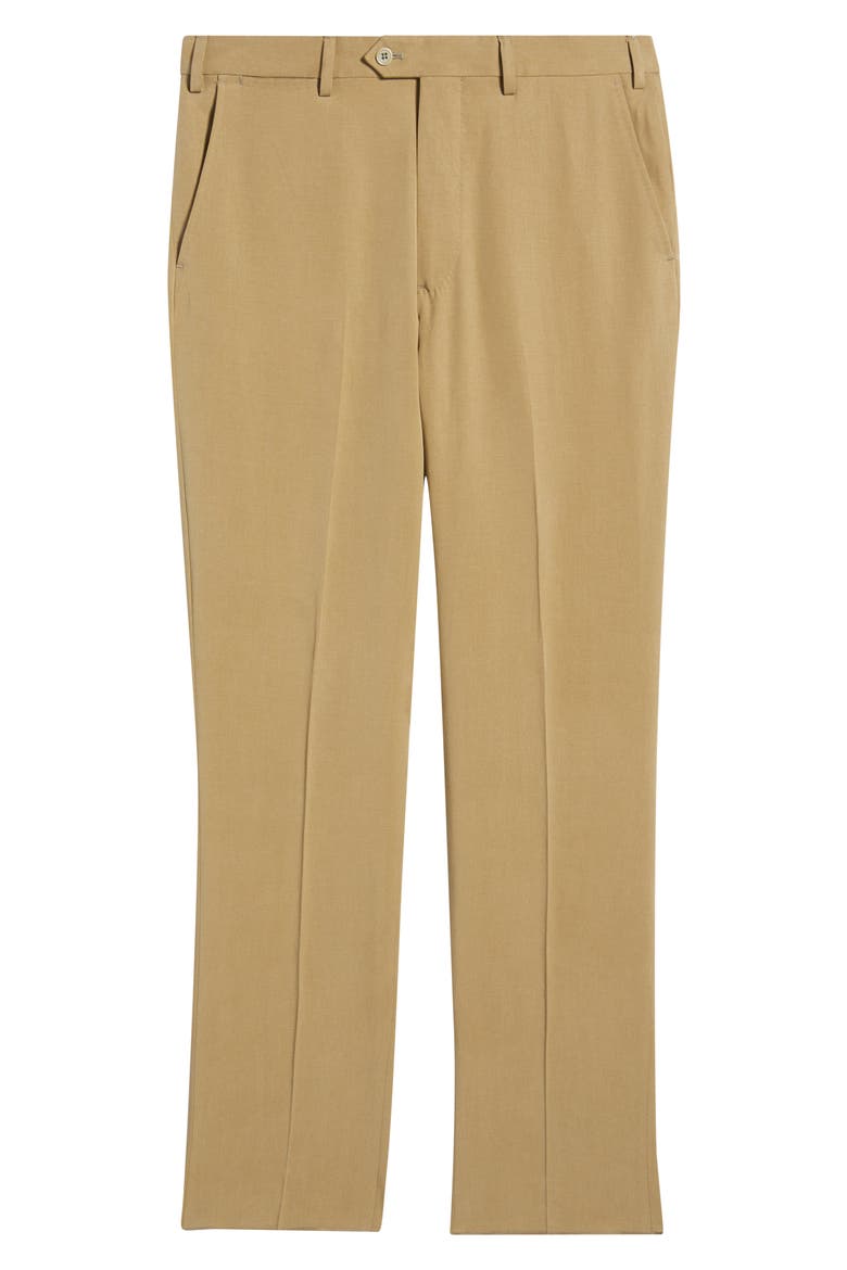 Tan Flat Front Suit Pants, Alternate, color, TAN