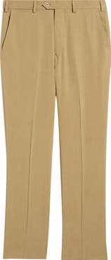 Emporio Armani Tan Flat Front Suit Pants