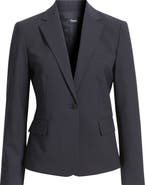 Theory Slim Fit Stretch Wool One Button Blazer