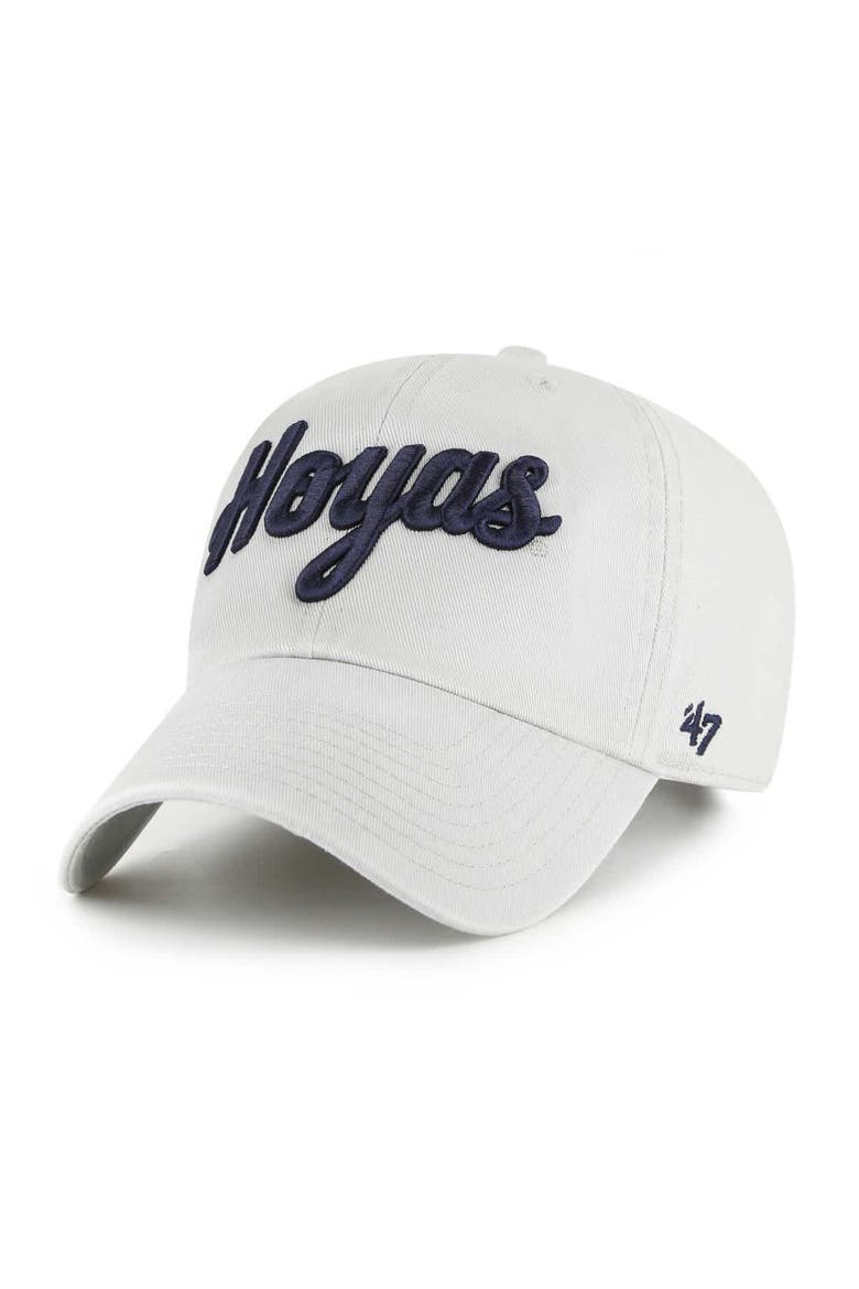 Men's '47 Gray Georgetown Hoyas Clean Up Adjustable Hat, Main, color, Gray