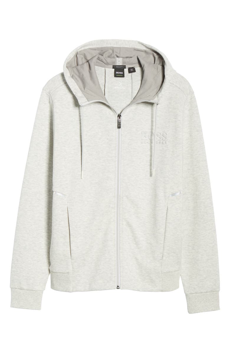 BOSS Saggy Regular Fit Zip Hoodie, Alternate, color, 