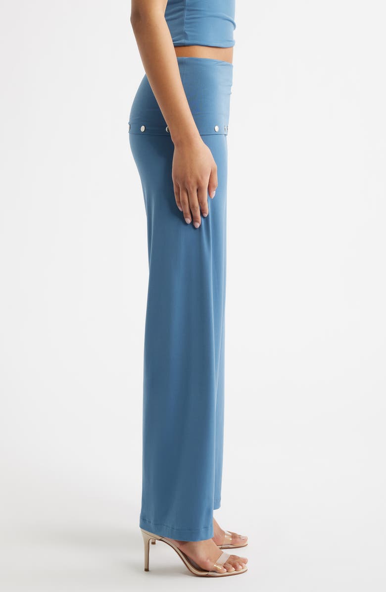 Bella Venice Liza Stud Detail Knit Pants, Alternate, color, Blue