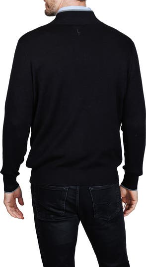 Fine Knit Quarter Zip Sweater
