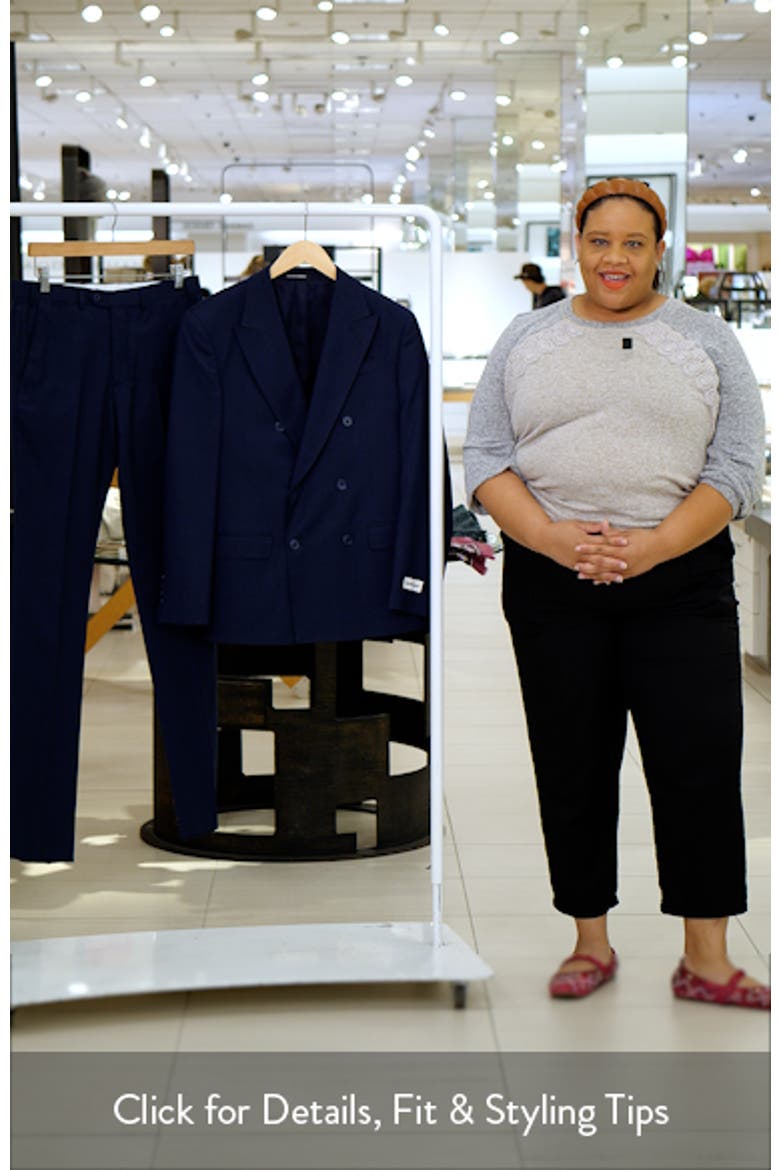 Double Breasted Microcheck Virgin Wool G-Line Suit video