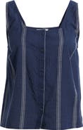 Caslon® Button Front Sleeveless Top