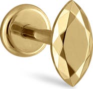 MARIA TASH Faceted Marquise Single Threaded Stud Earring
