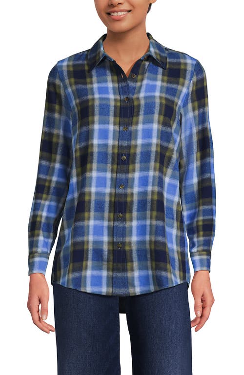Lands' End Flannel Boyfriend Fit Shirt In Multi