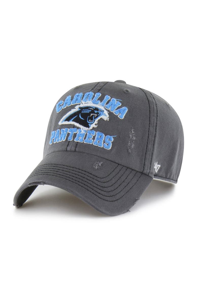 Men's '47  Charcoal Carolina Panthers Seymoore Clean Up Adjustable Hat, Main, color, Charcoal