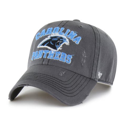 Men's '47  Charcoal Carolina Panthers Seymoore Clean Up Adjustable Hat