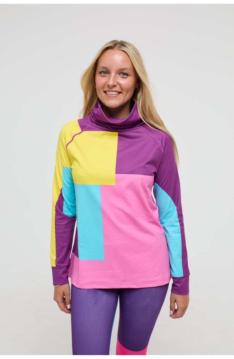 OOSC High Neck Baselayer Top So Fetch - Women's, Main, color, Multi-Colour