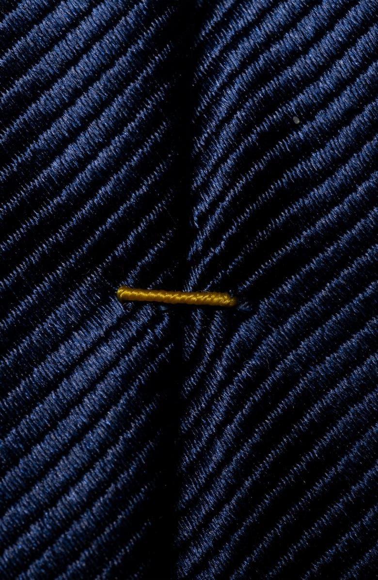 Eton Solid Navy Silk Twill Tie, Alternate, color,