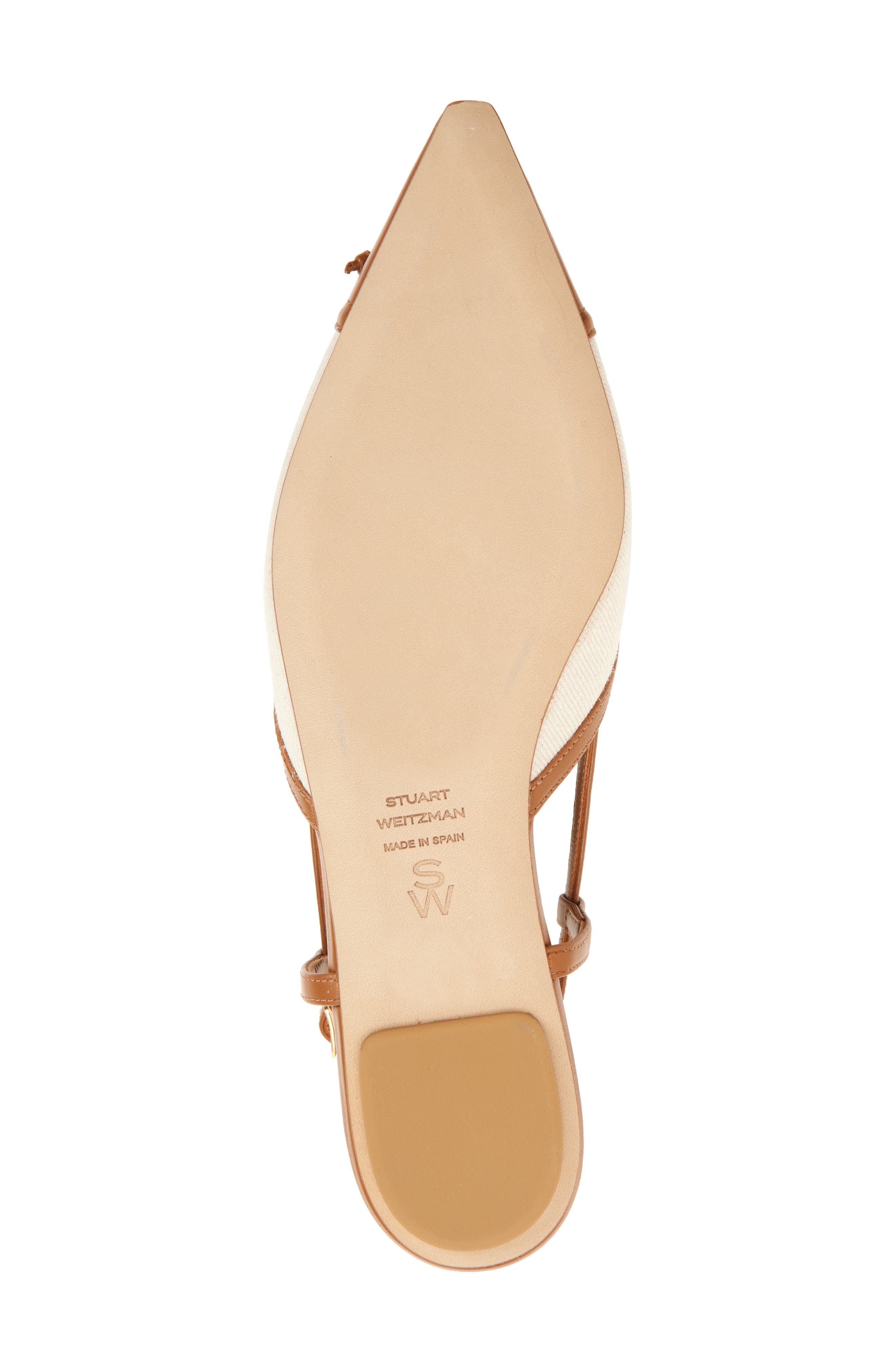 Stuart Weitzman Kitty Slingback Flat, Alternate, color, Linen/ Hazel