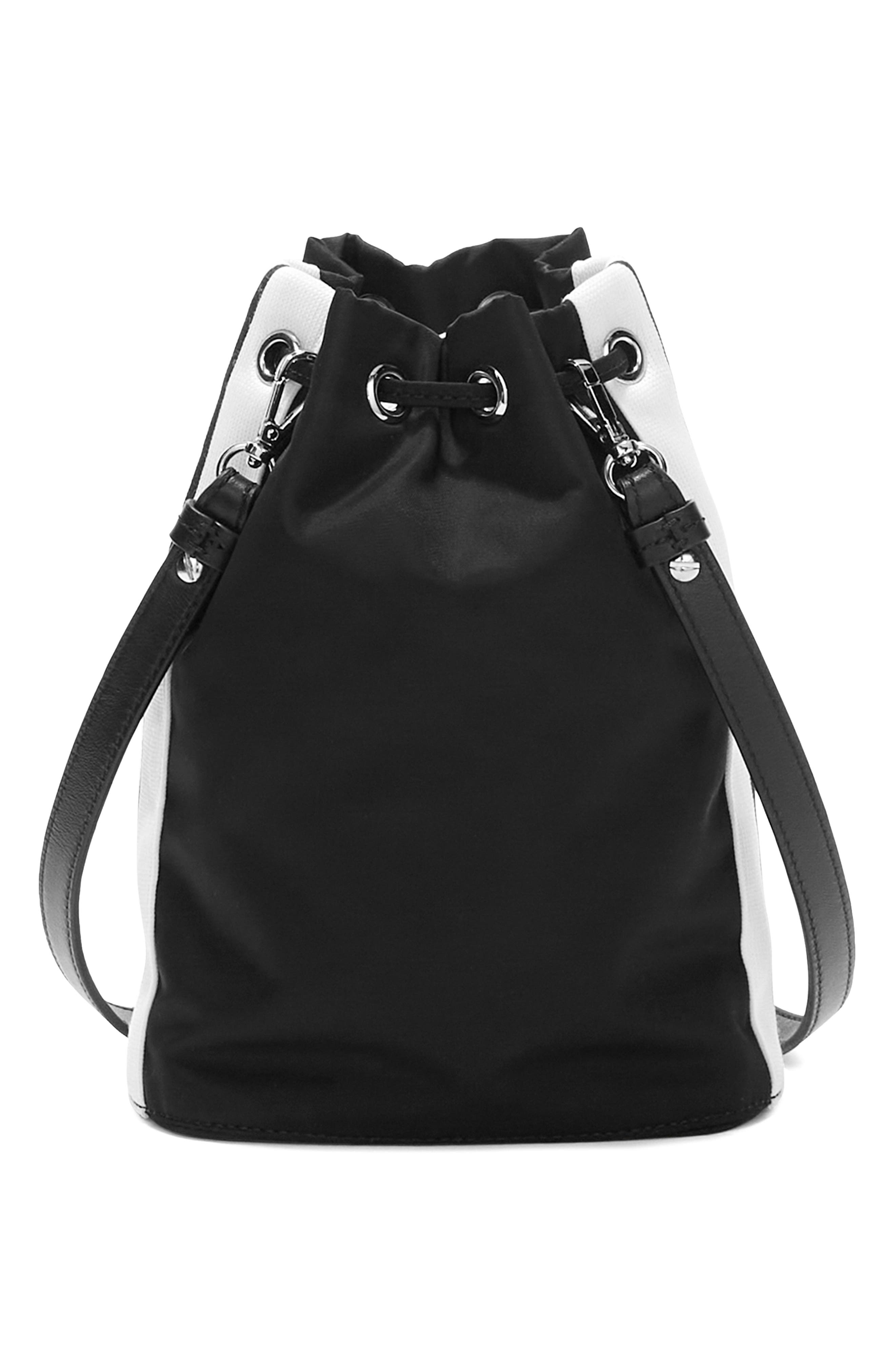 Palm Angels Venice Track Drawstring Bucket Bag, Alternate, color, 