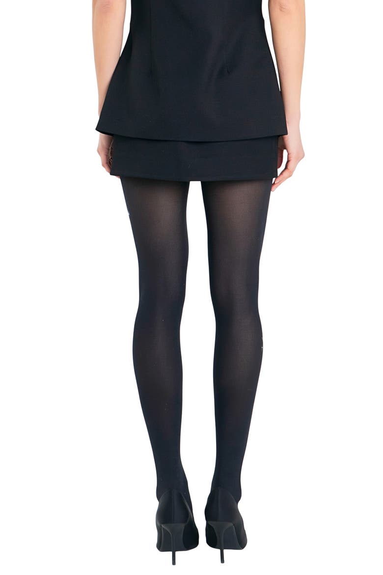Twill Miniskirt, Alternate, color, BLACK
