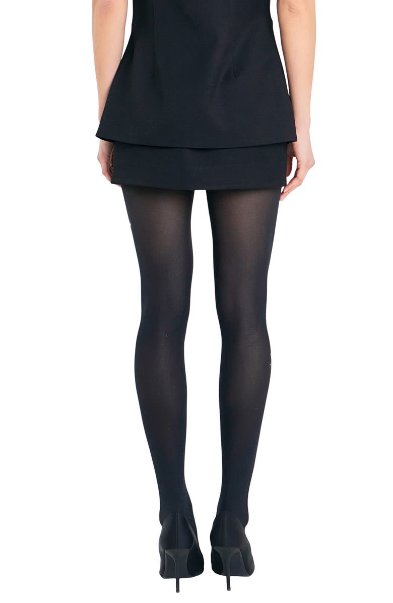 Endless Rose Twill Miniskirt, Alternate, color, Black