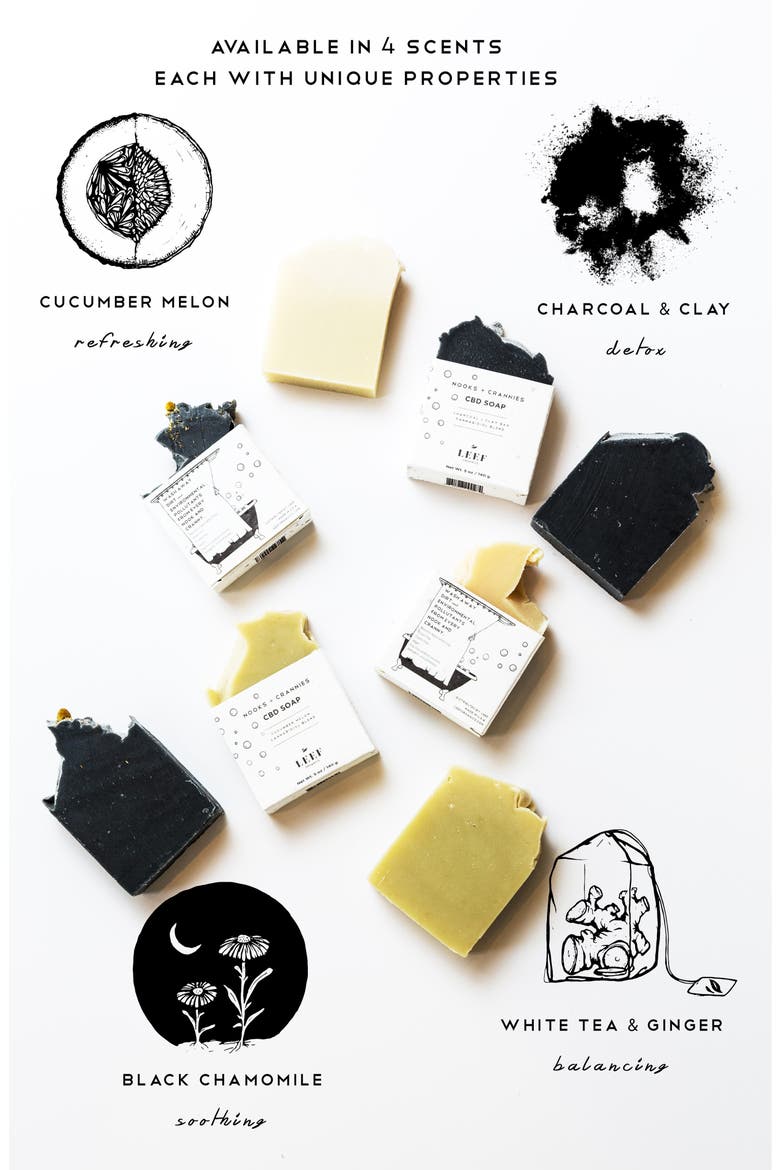 Nooks + Crannies CBD Soap, Alternate, color, WHITE TEA GINGER