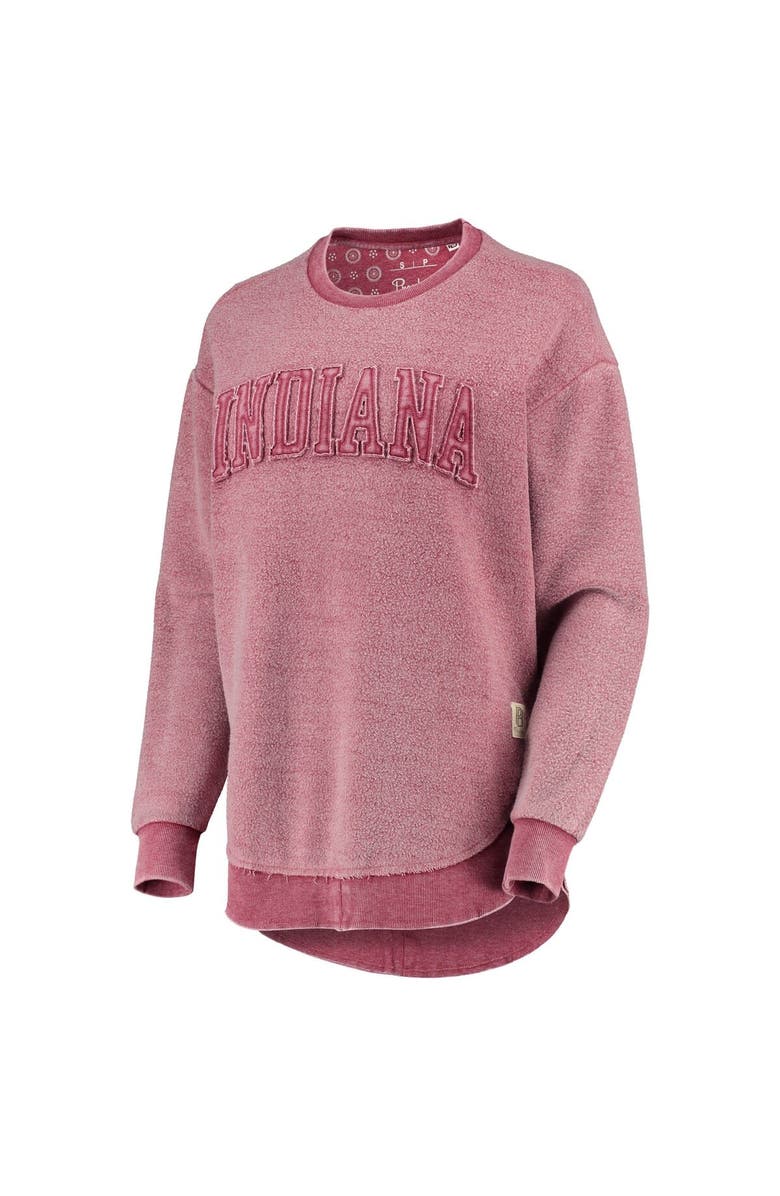 PRESSBOX Women's Pressbox Crimson Indiana Hoosiers Ponchoville Pullover Sweatshirt, Alternate, color, Crimson