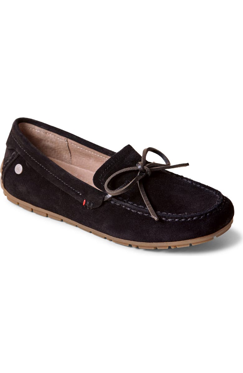 Minnetonka Moc Toe Driving Loafer, Main, color, Black