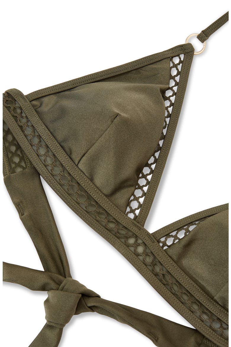 Hennel Triangle Bikini Top, Alternate, color, KHAKI GREEN