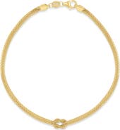 Bony Levy 14k Gold Triple Strand Knot Chain Bracelet