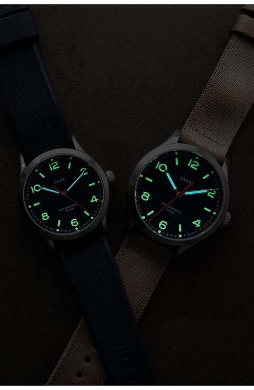 VAER VAER C5 DESIGN NAVY SOLAR WATCH, 40MM