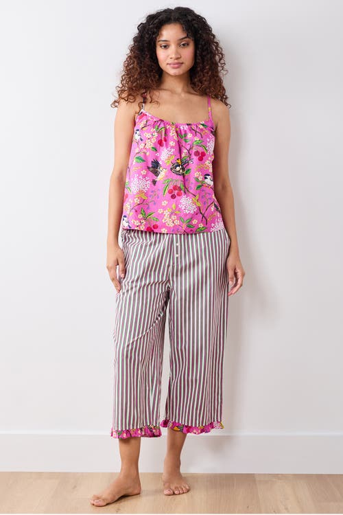 Printfresh Cami & Ruffle Crop Pants Set In Multi