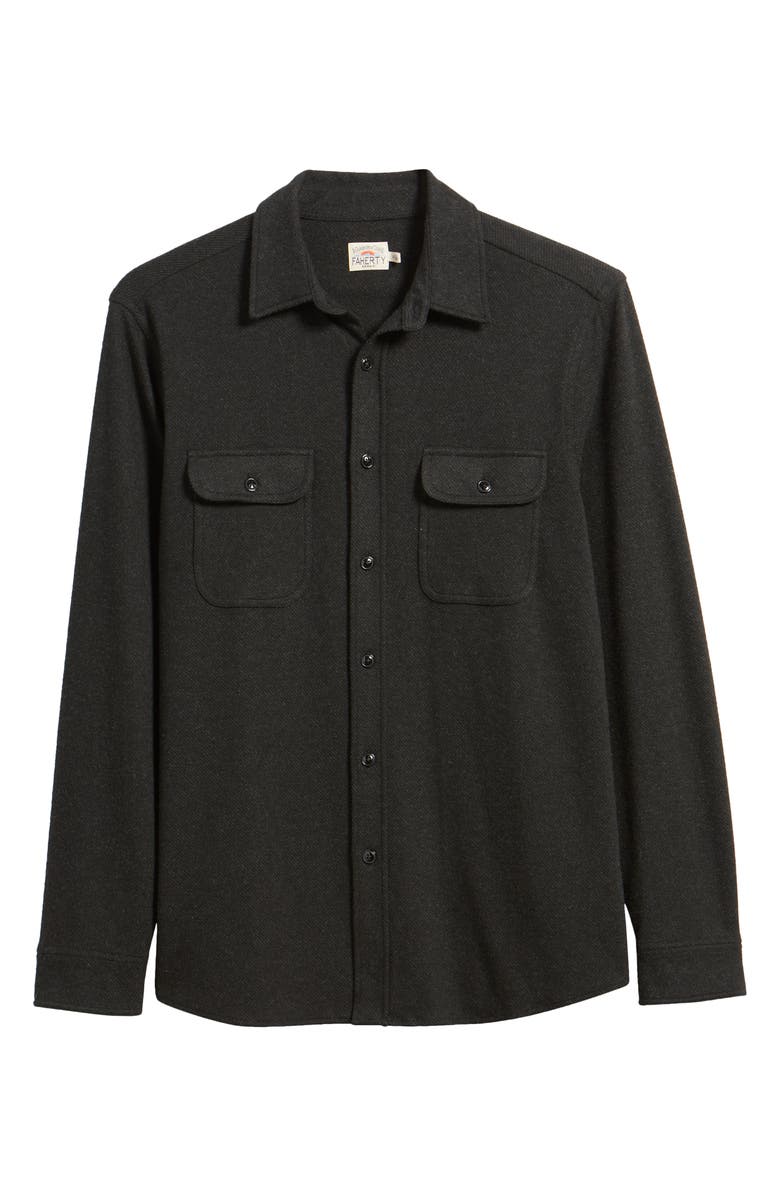 Faherty Legend Button-Up Shirt, Alternate, color, Heathered Black Twill