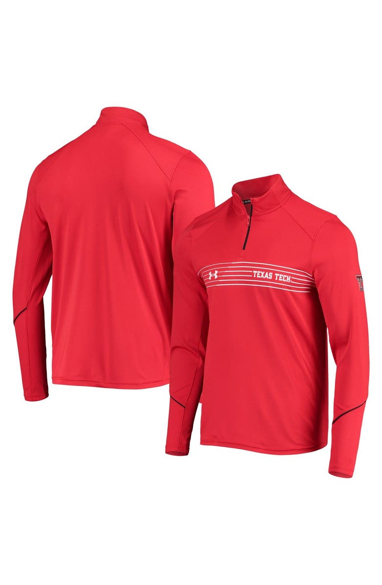 Under Armour Men's Under Armour Red Texas Tech Red Raiders Sideline Performance Lightweight Quarter-Zip Jacket, Main, color, 