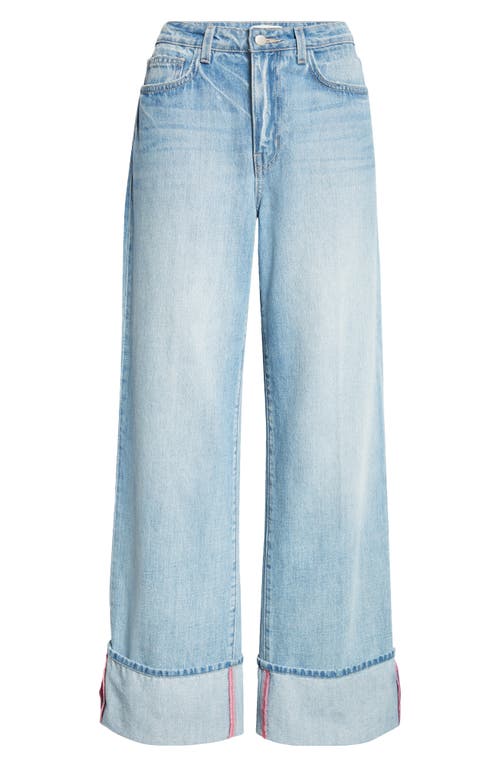 L Agence L'agence Miley High Rise Cuffed Wide Leg Jeans In Denmark