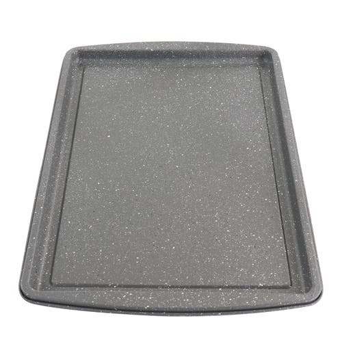 Oster 3 Piece Carbon Steel Cookie Sheet Set In Gray