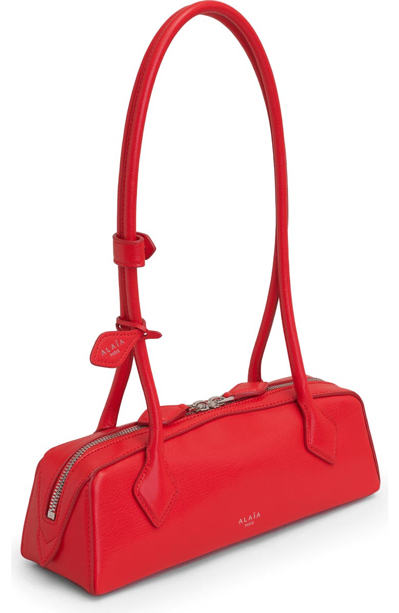 Alaïa Le Teckel Small Shoulder Bag, Alternate, color, Rouge Vif