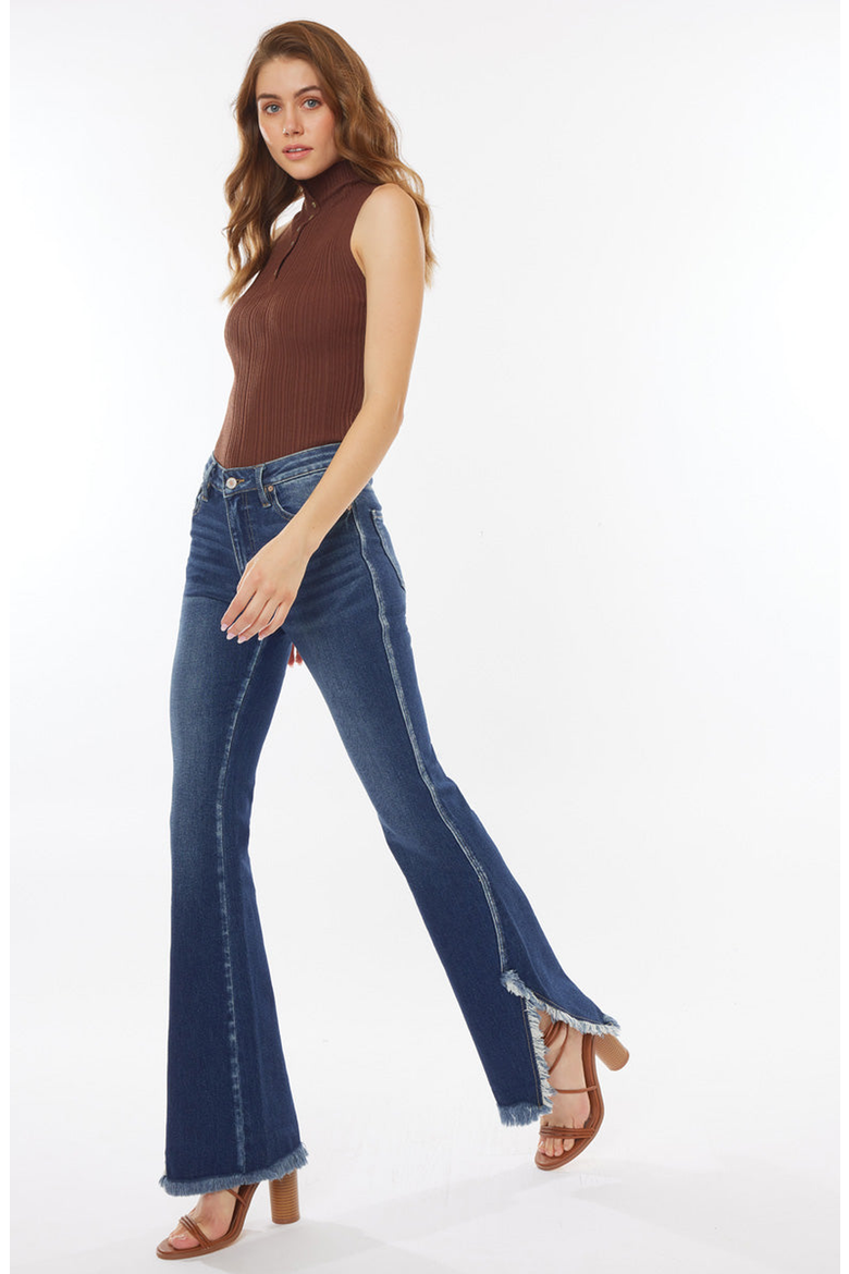 Dewey High Rise Bootcut Jeans, Alternate, color, Dark Wash