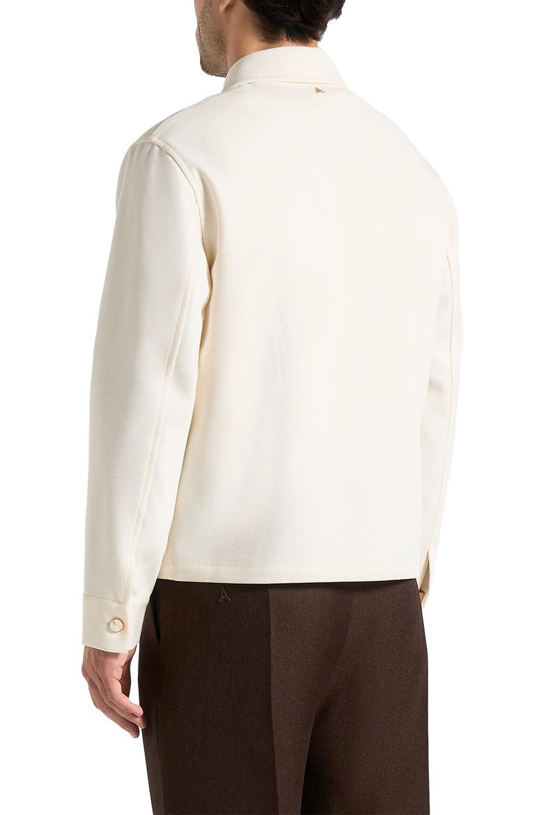 Benoit Twill Cropped Shirt, Alternate, color, Cream