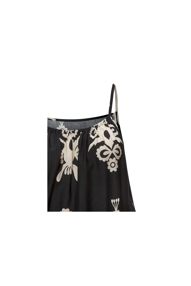 Ornamental Print Dress, Alternate, color, Black & Sand