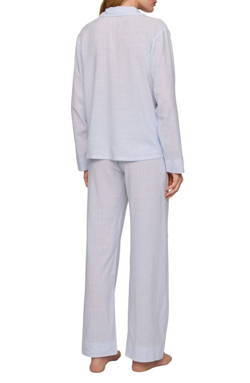 Eberjey Nautico Long Pajama Set In Blue