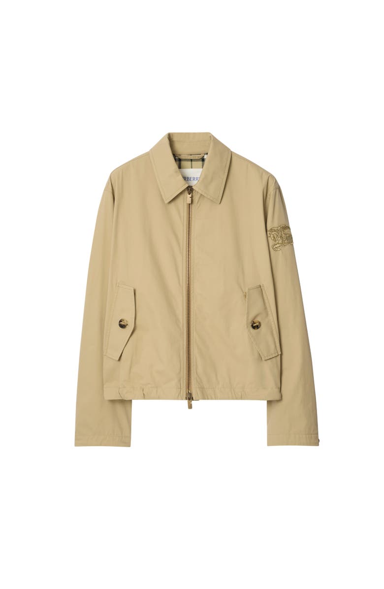 Burberry Gabardine Jacket, Alternate, color, Dune Beige