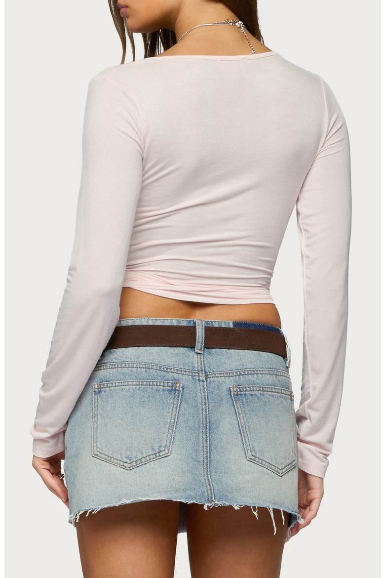 Malenna Wrap Crop Top, Alternate, color, LIGHT-PINK