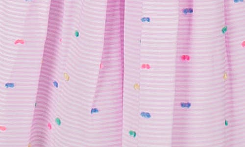 Popatu Kids' Stripe Clip Dot Party Dress In Pink