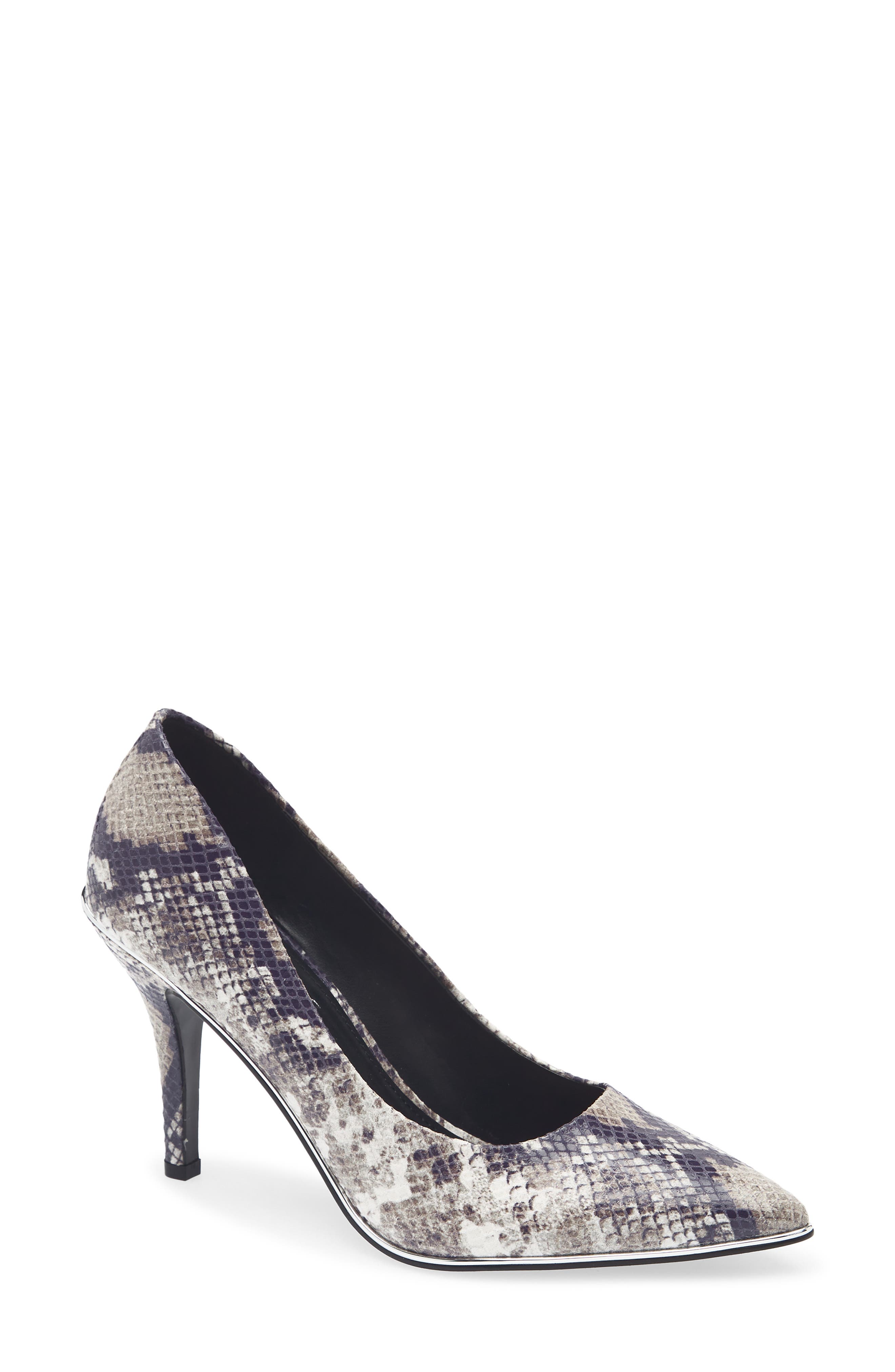 DKNY Preston Snakeskin Print Pump, Main, color, Morel