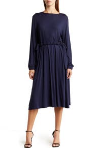 GO COUTURE Stretch Modal Long Sleeve Dress