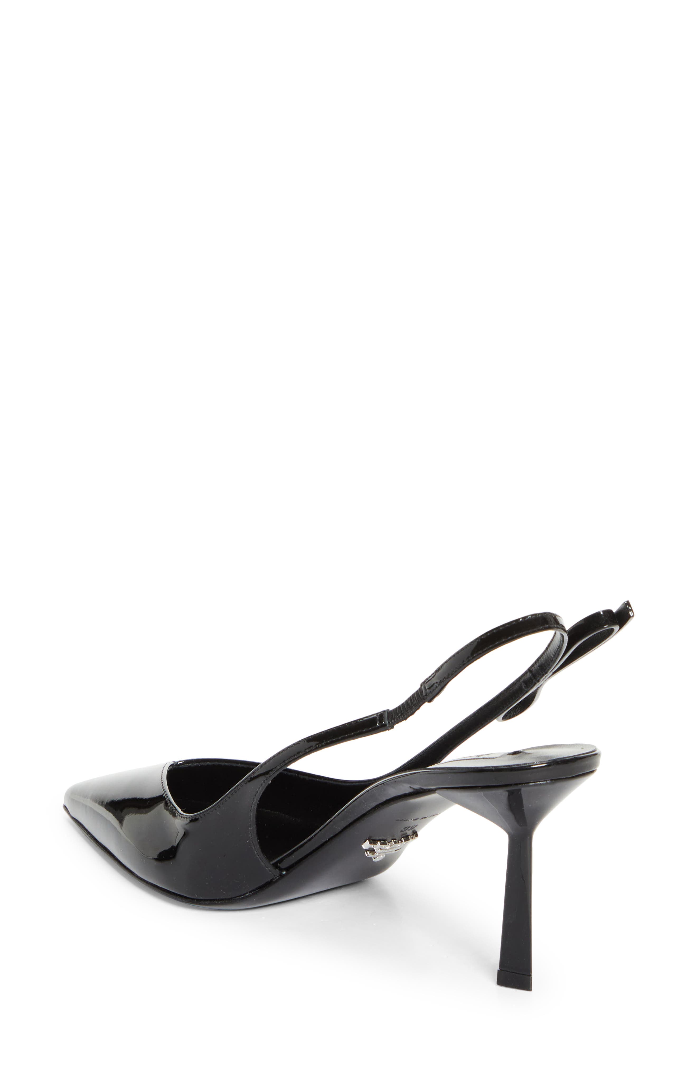 Prada Bow Ponted Toe Slingback Pump, Alternate, color, Nero