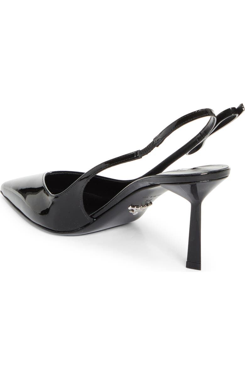 Prada Bow Ponted Toe Slingback Pump, Alternate, color, Nero
