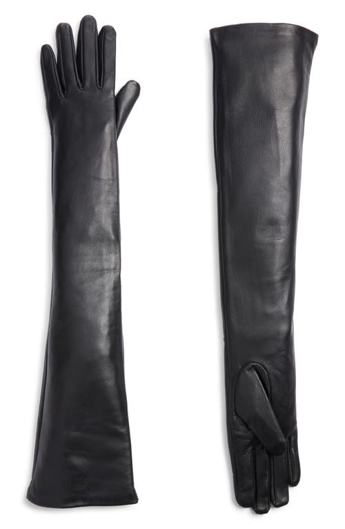 High Heel Jungle Anya Leather Opera Gloves In Black