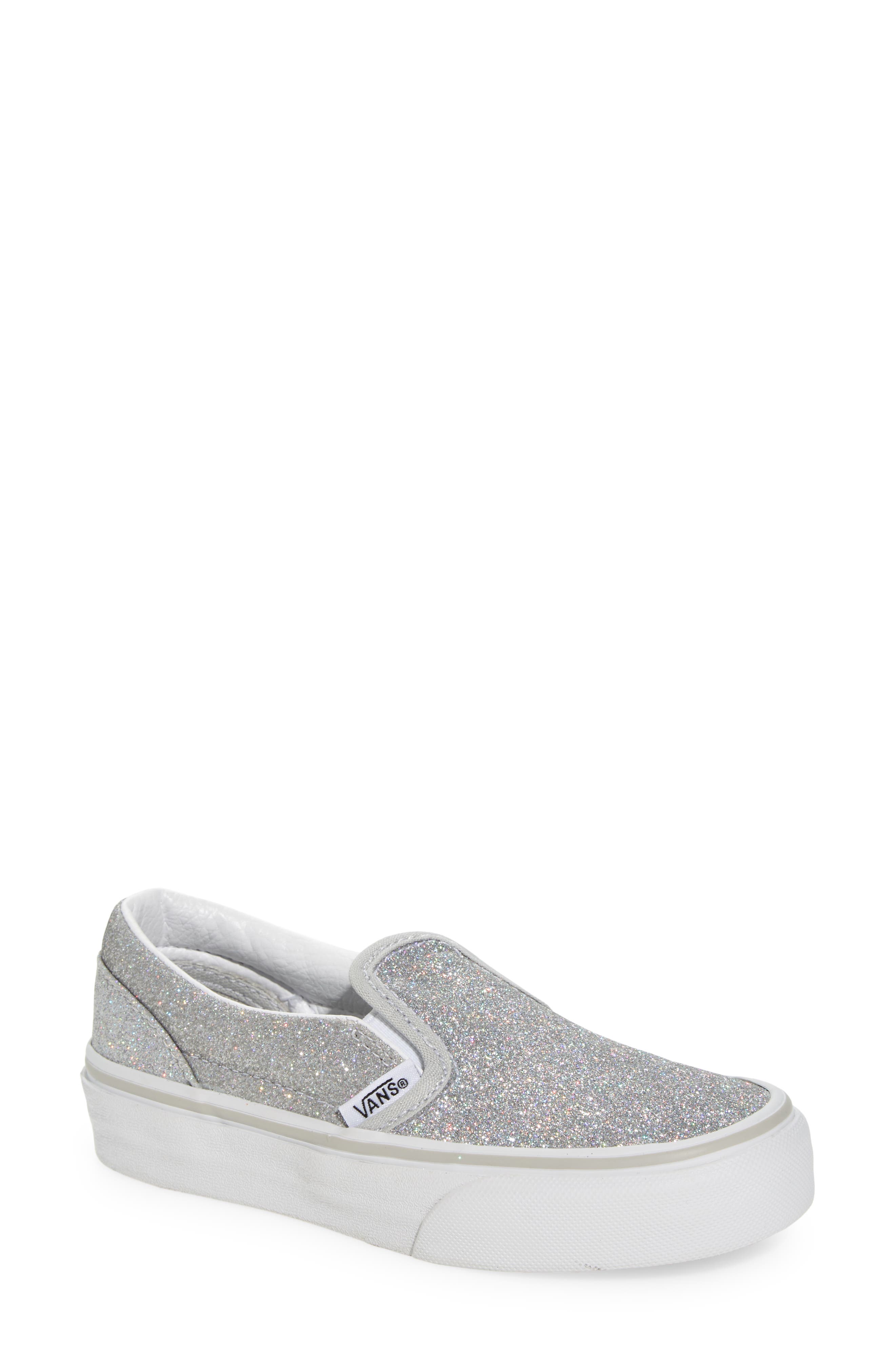 Vans Classic Slip-On Glitter Sneaker, Main, color, 
