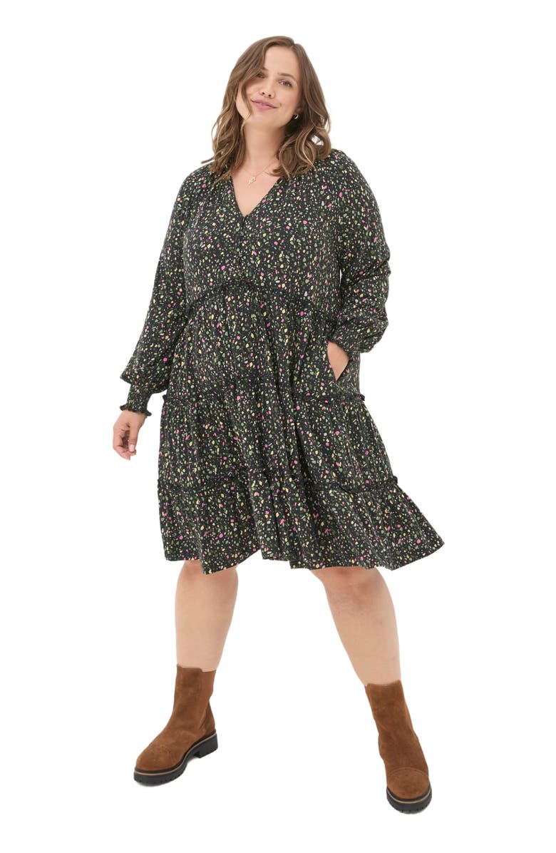 FatFace Women's Plus Size Ivana Ditsy Marks Jersey Dress, Main, color, 