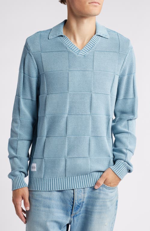 Native Youth Weave Pattern Sweater in Blue 