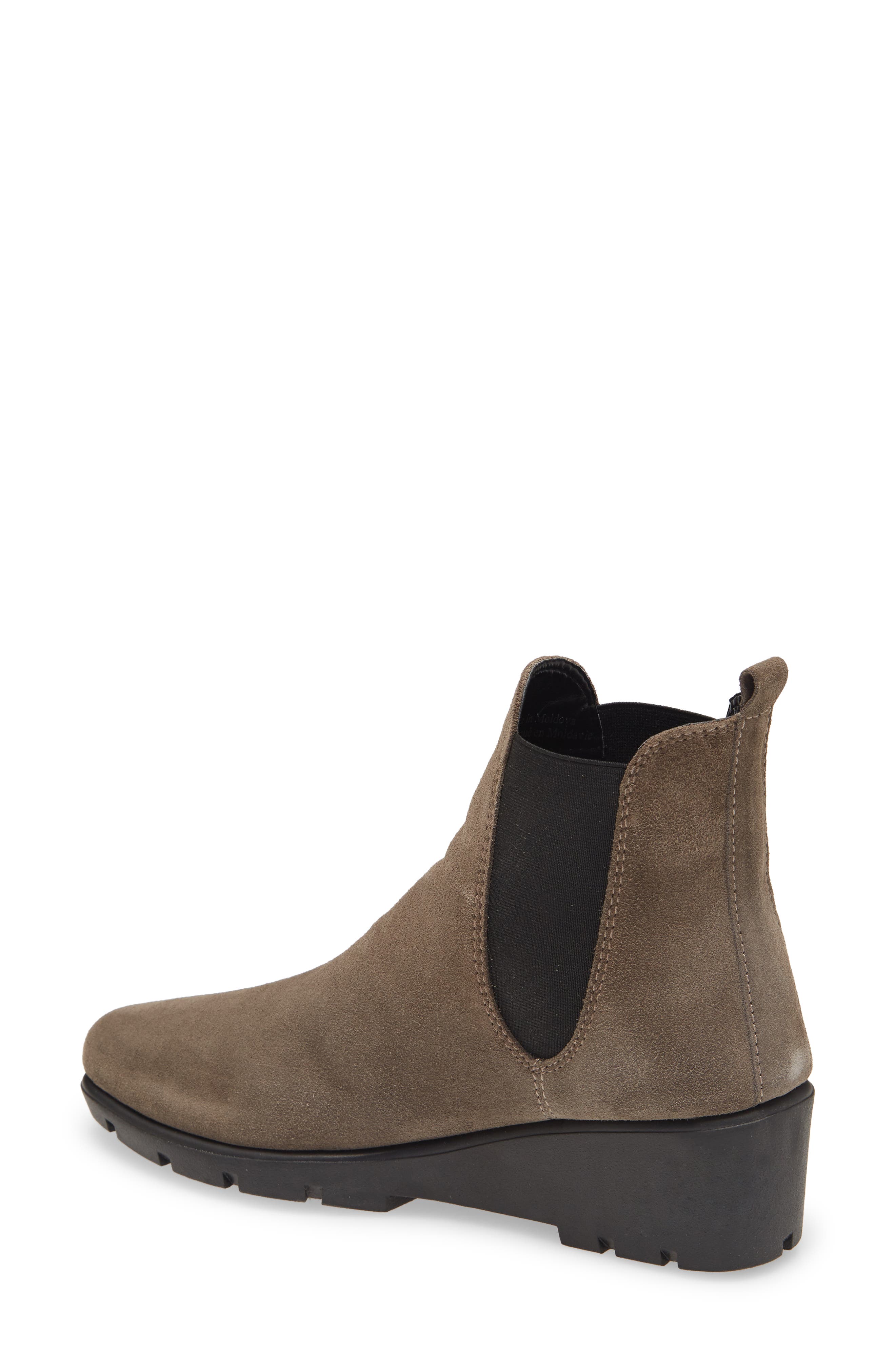 Slimmer Chelsea Wedge Boot, Alternate, color, TAUPE SUEDE