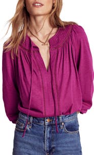 Boden Georgia Smocked Jersey Top