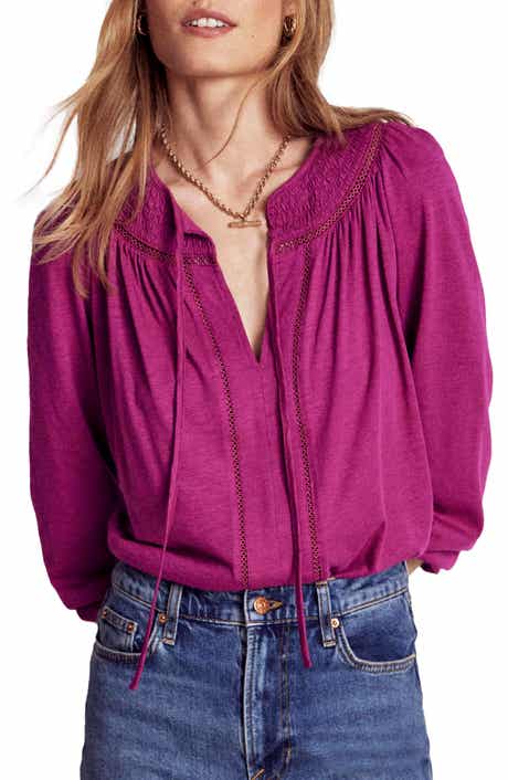 Boden Georgia Smocked Jersey Top